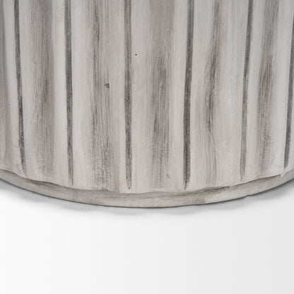 Mercana - Ummi Tall Off White w/ Gray-Brown Antiquing Ceramic Floor Vase - 70998 view 6