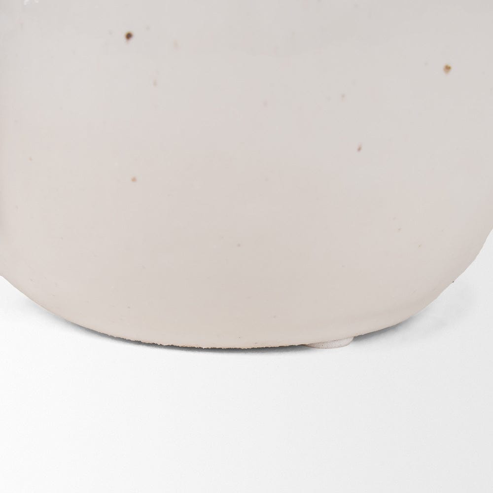 Mercana - Urvi Short Off White Speckled Asymmetrical Ceramic Vase - 70984 view 7