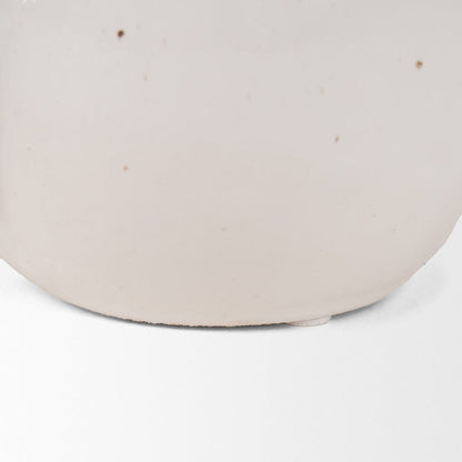 Mercana - Urvi Short Off White Speckled Asymmetrical Ceramic Vase - 70984 view 7