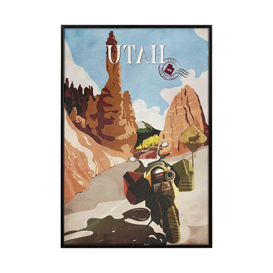 Mercana - Utah Go USA SM by Mercana Studio a Hand Embellished Decograph Framed Art Print - 14330 view 1