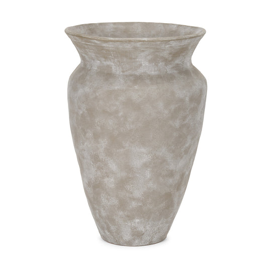 Mercana - Utari Tall Gray Brown w/ White Detailing Ceramic Floor Vase - 70996 view 1