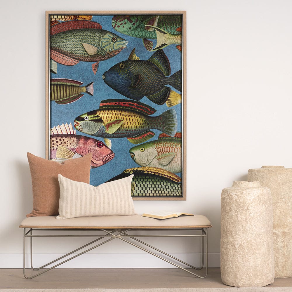 Mercana - Vadum Piscis by Mercana Studio a Hand Embelished Textured Framed Art Print - 15158 view 8