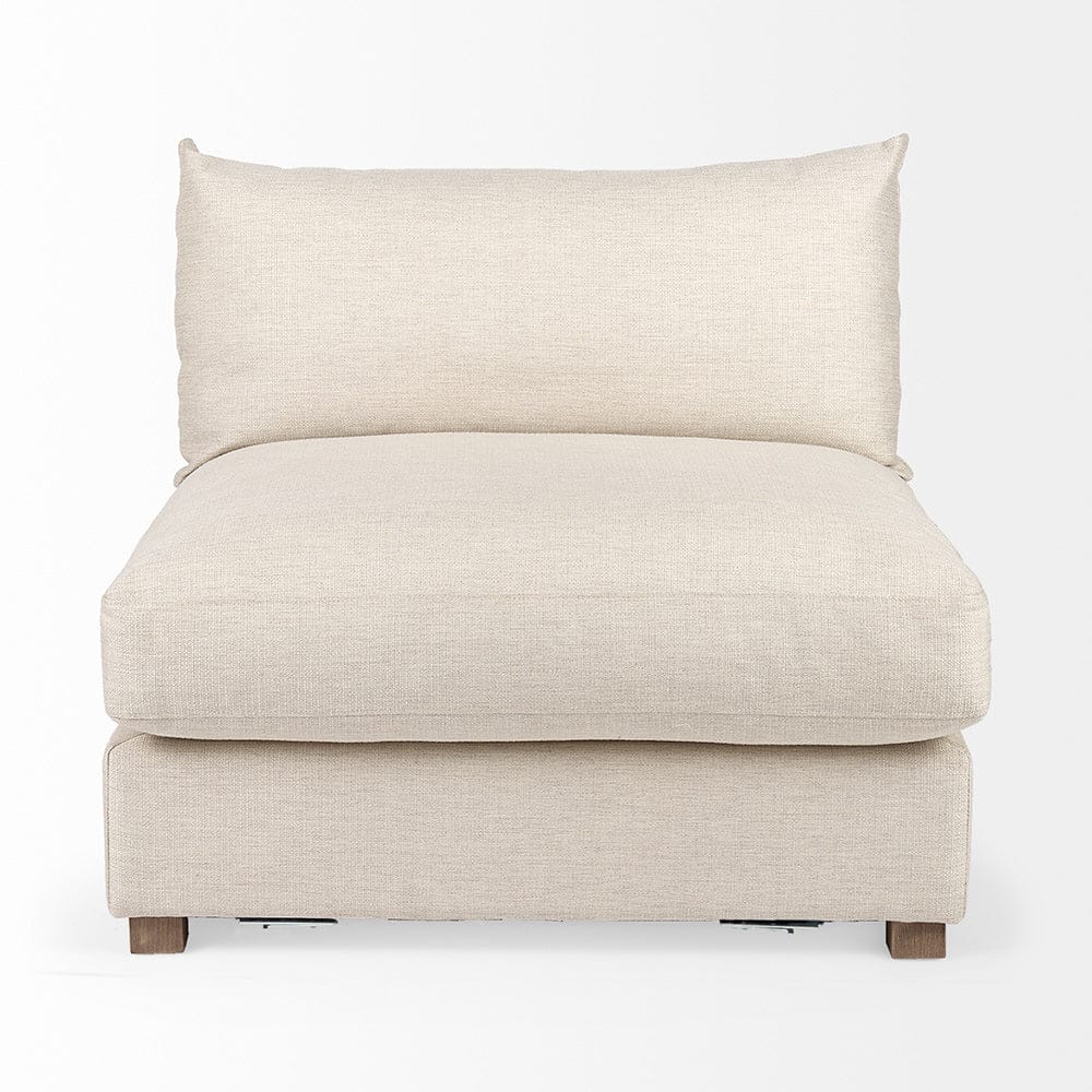 Mercana - Valence 38.2L x 38.6W x 28.3H Beige Armless Sectional Piece - 69111 view 5