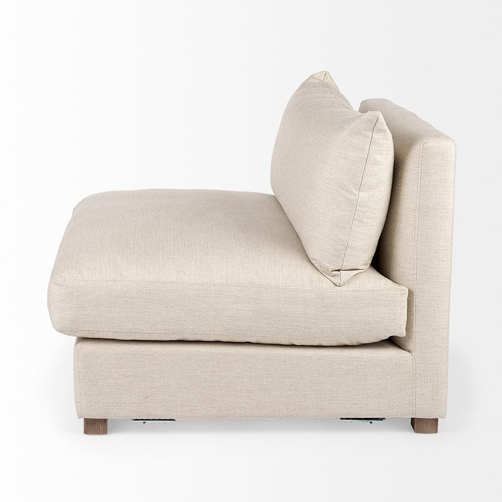 Mercana - Valence 38.2L x 38.6W x 28.3H Beige Armless Sectional Piece - 69111 view 6
