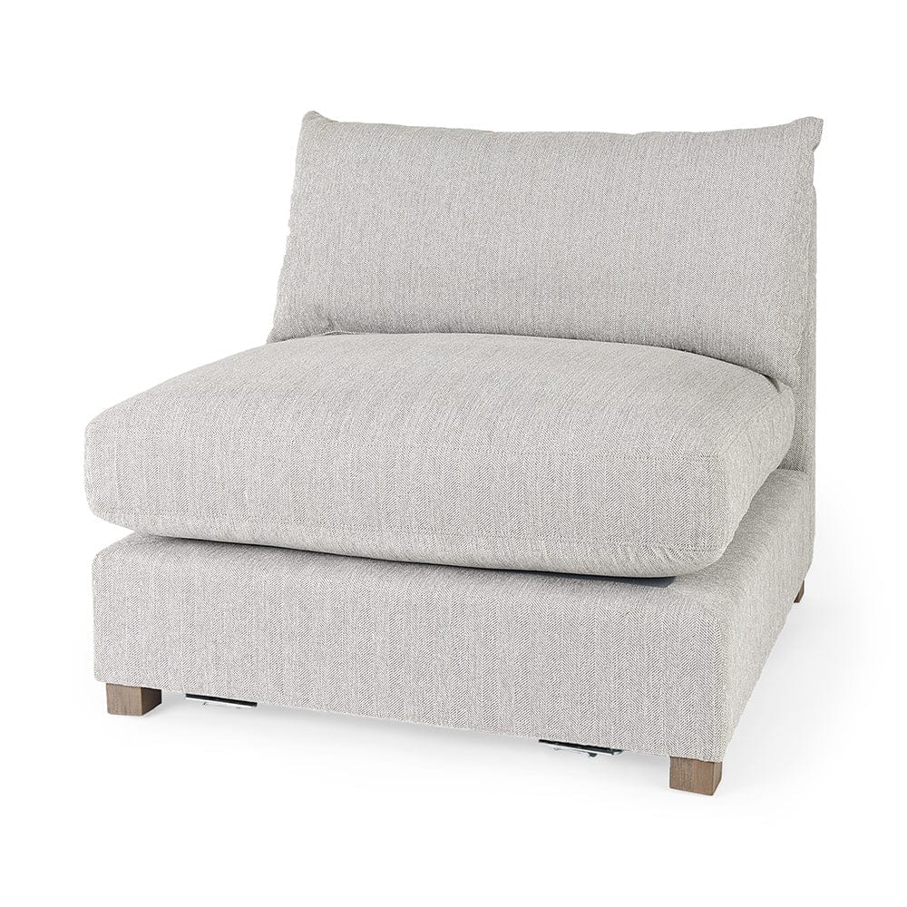 Mercana - Valence 38.2L x 38.6W x 28.3H Light Gray Armless Sectional Piece - 69117 view 1