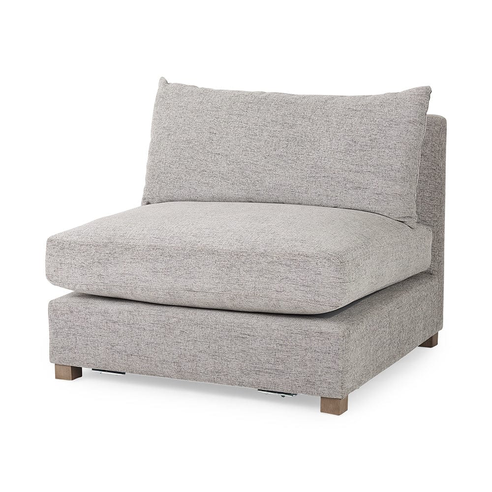 Mercana - Valence 38.2L x 38.6W x 28.3H Medium Gray Armless Sectional Piece - 69123 view 1