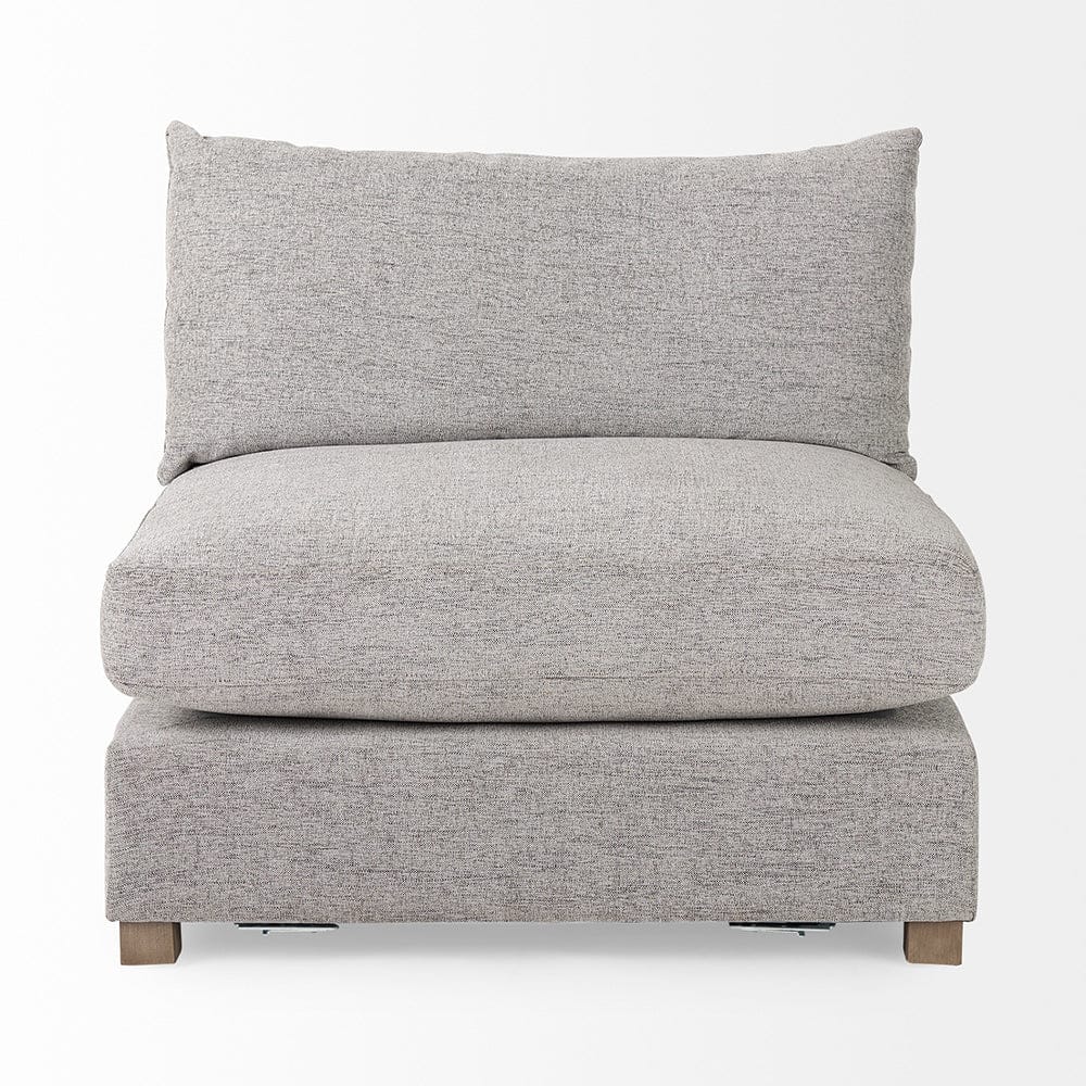 Mercana - Valence 38.2L x 38.6W x 28.3H Medium Gray Armless Sectional Piece - 69123 view 5