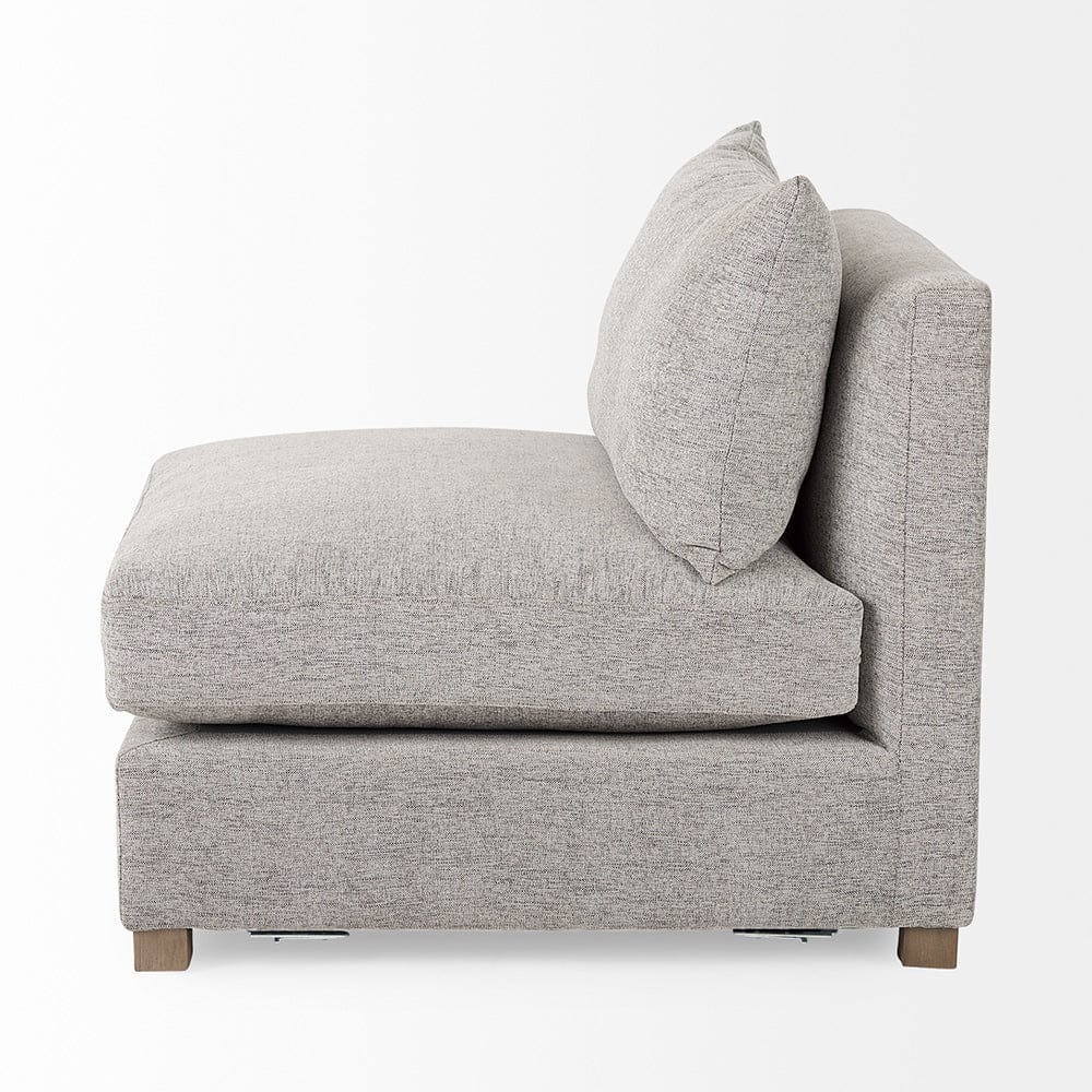Mercana - Valence 38.2L x 38.6W x 28.3H Medium Gray Armless Sectional Piece - 69123 view 6