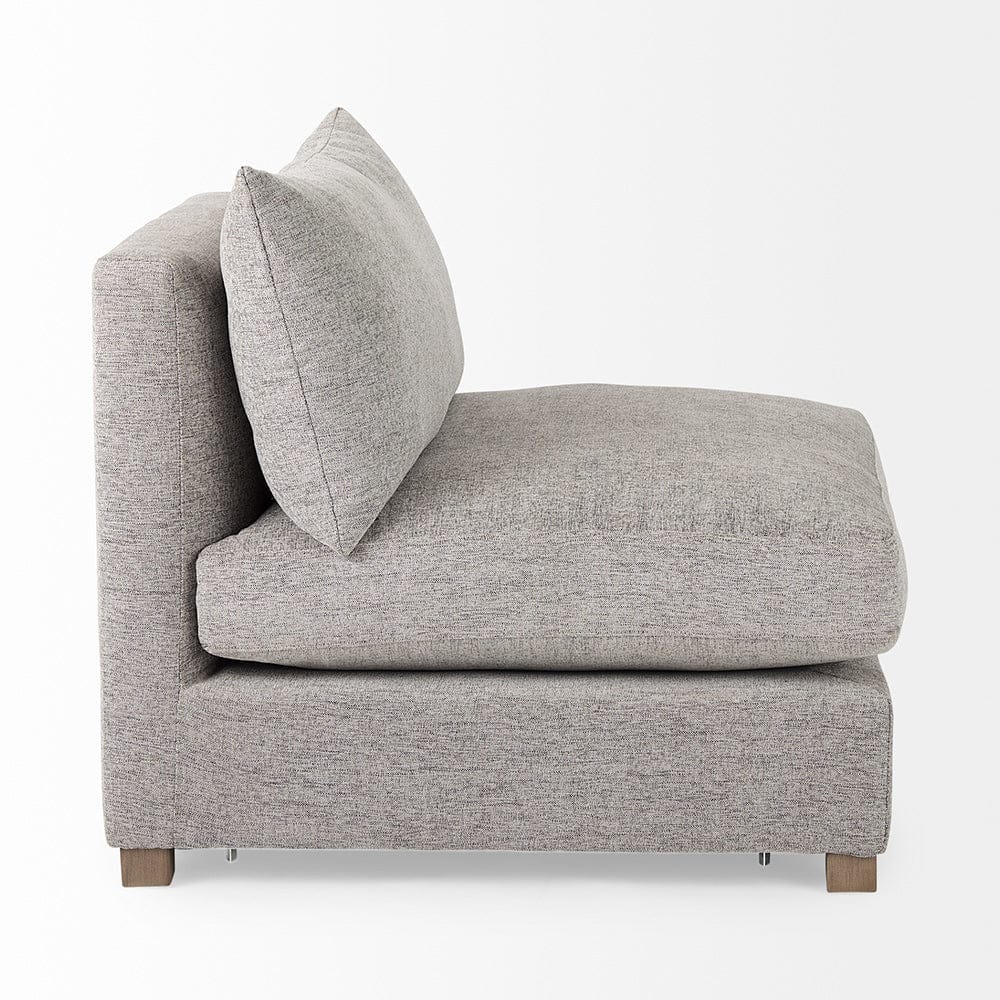 Mercana - Valence 38.2L x 38.6W x 28.3H Medium Gray Armless Sectional Piece - 69123 view 8