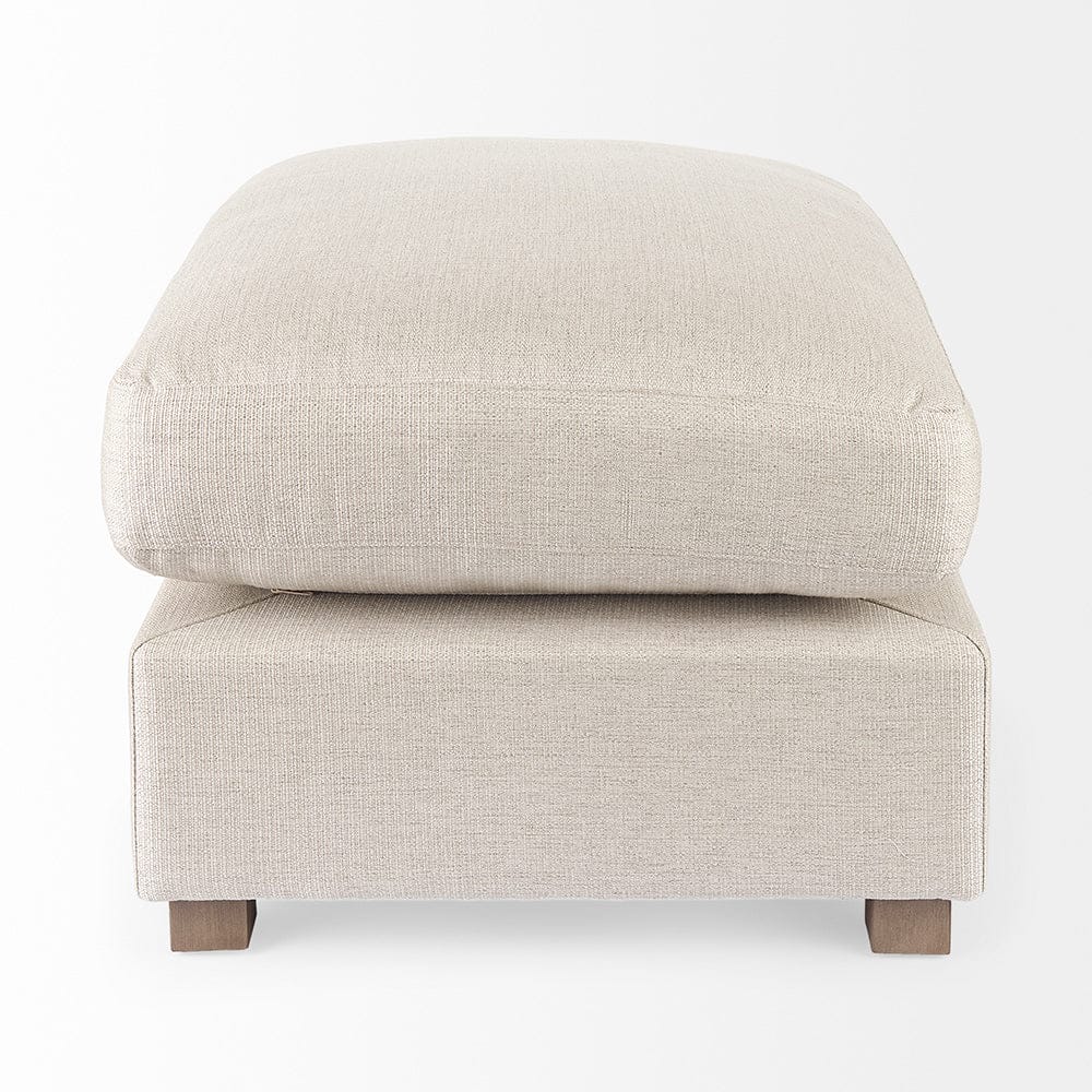 Mercana - Valence 38.6L x 26.0W x 17.7H Beige 2/3 Ottoman Sectional Piece - 69112 view 3