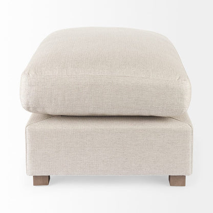 Mercana - Valence 38.6L x 26.0W x 17.7H Beige 2/3 Ottoman Sectional Piece - 69112 view 3