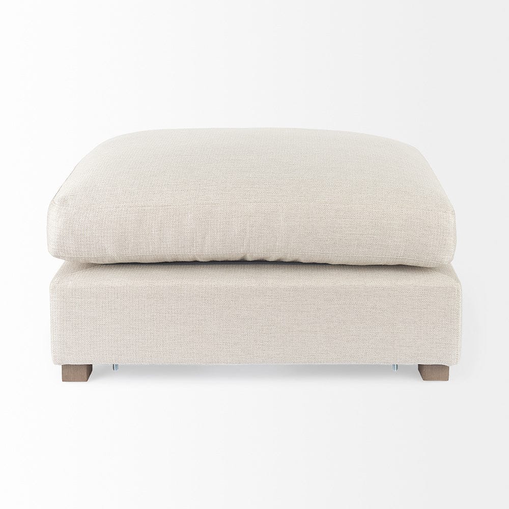 Mercana - Valence 38.6L x 26.0W x 17.7H Beige 2/3 Ottoman Sectional Piece - 69112 view 4