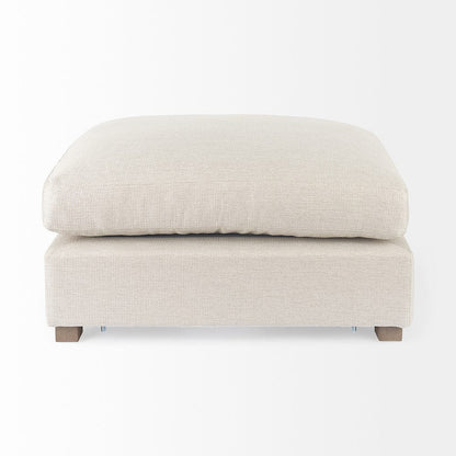Mercana - Valence 38.6L x 26.0W x 17.7H Beige 2/3 Ottoman Sectional Piece - 69112 view 4