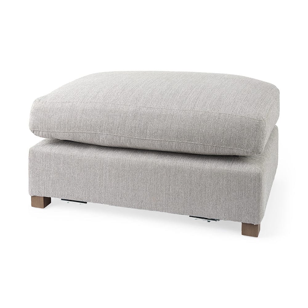 Mercana - Valence 38.6L x 26.0W x 17.7H Light Gray 2/3 Ottoman Sectional Piece - 69118 view 1