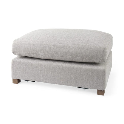 Mercana - Valence 38.6L x 26.0W x 17.7H Light Gray 2/3 Ottoman Sectional Piece - 69118 view 1