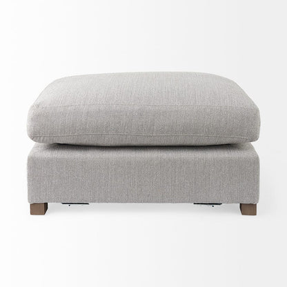 Mercana - Valence 38.6L x 26.0W x 17.7H Light Gray 2/3 Ottoman Sectional Piece - 69118 view 2