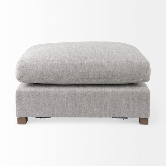 Mercana - Valence 38.6L x 26.0W x 17.7H Light Gray 2/3 Ottoman Sectional Piece - 69118 view 2