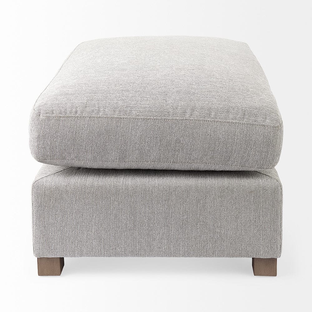 Mercana - Valence 38.6L x 26.0W x 17.7H Light Gray 2/3 Ottoman Sectional Piece - 69118 view 3