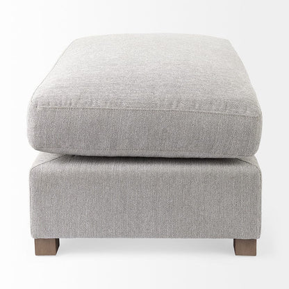 Mercana - Valence 38.6L x 26.0W x 17.7H Light Gray 2/3 Ottoman Sectional Piece - 69118 view 3