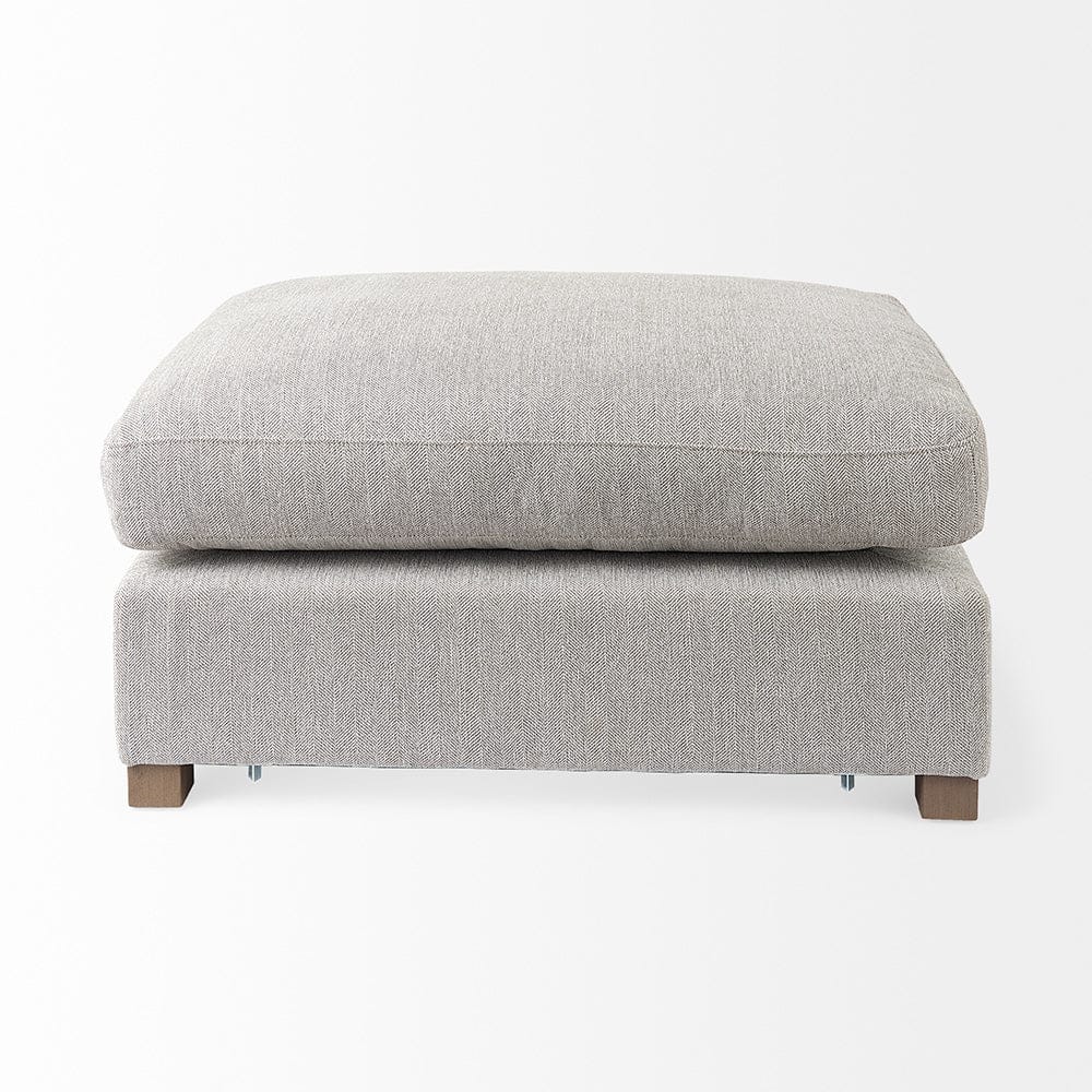 Mercana - Valence 38.6L x 26.0W x 17.7H Light Gray 2/3 Ottoman Sectional Piece - 69118 view 4