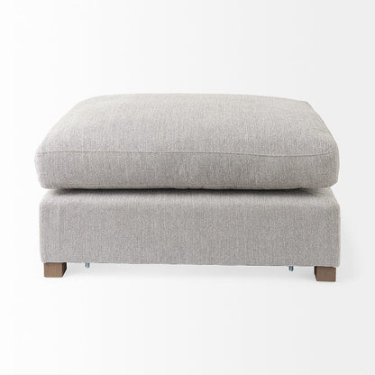 Mercana - Valence 38.6L x 26.0W x 17.7H Light Gray 2/3 Ottoman Sectional Piece - 69118 view 4