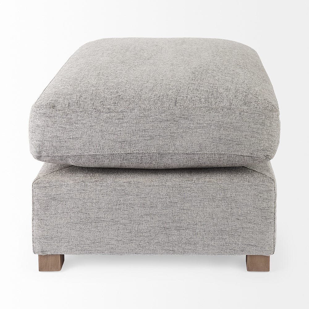 Mercana - Valence 38.6L x 26.0W x 17.7H Medium Gray 2/3 Ottoman Sectional Piece - 69124 view 3