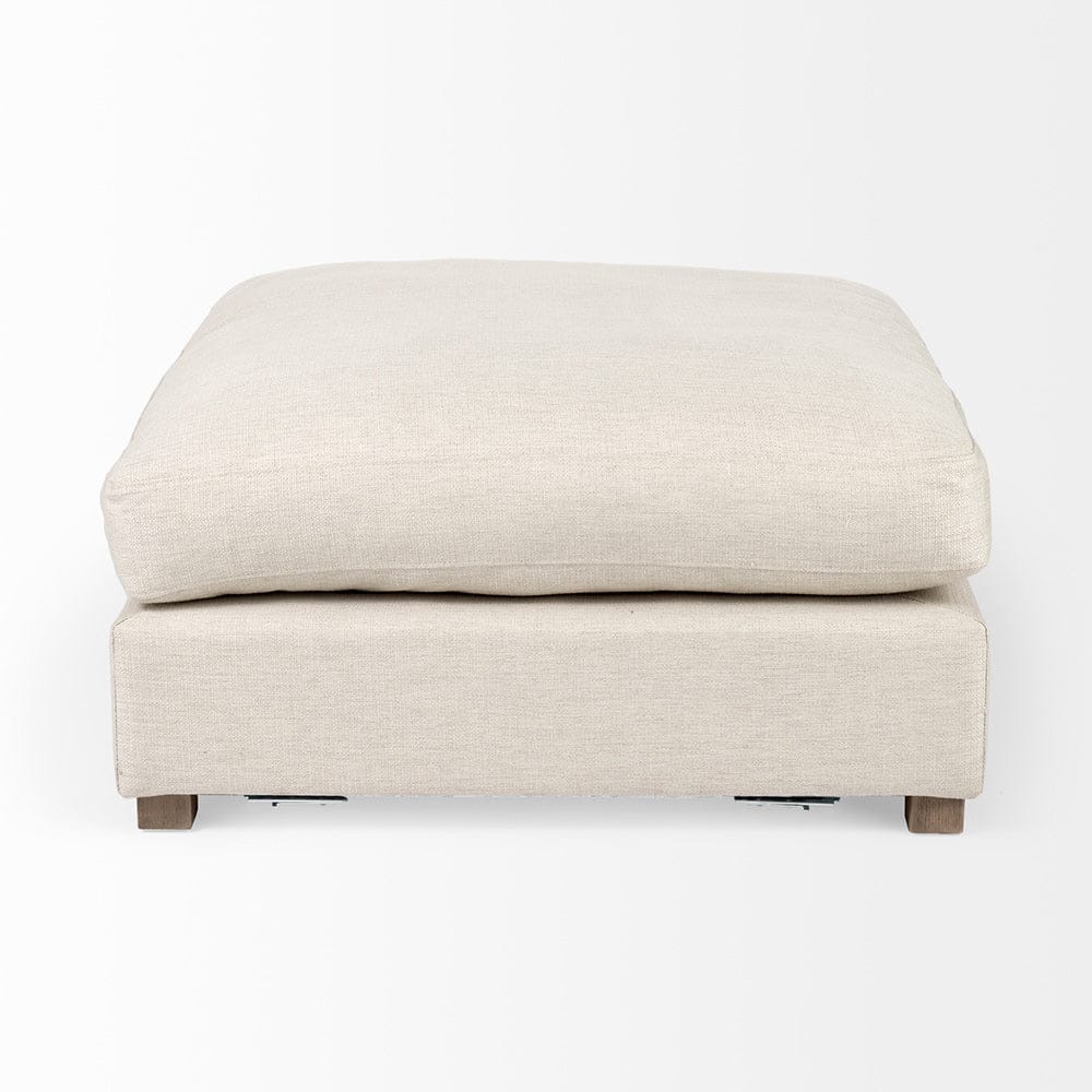 Mercana - Valence 38.6L x 38.6W x 17.7H Beige Full Size Ottoman Sectional Piece - 69113 view 4