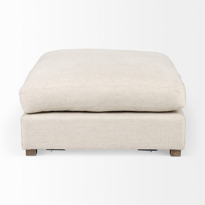 Mercana - Valence 38.6L x 38.6W x 17.7H Beige Full Size Ottoman Sectional Piece - 69113 view 4
