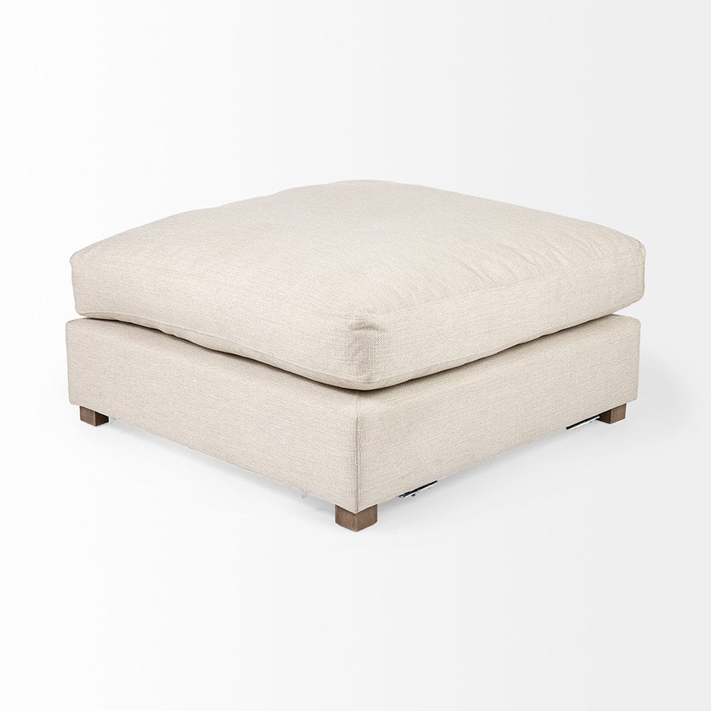 Mercana - Valence 38.6L x 38.6W x 17.7H Beige Full Size Ottoman Sectional Piece - 69113 view 5
