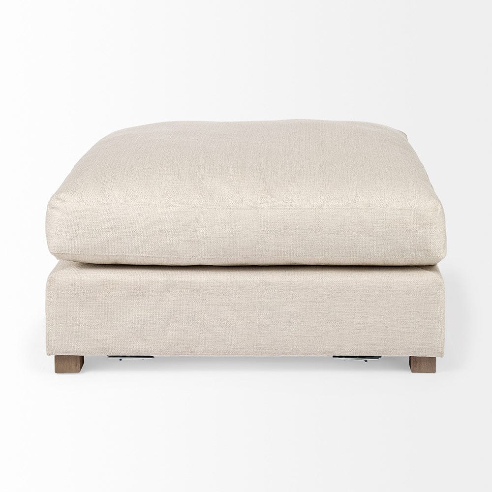 Mercana - Valence 38.6L x 38.6W x 17.7H Beige Full Size Ottoman Sectional Piece - 69113 view 6