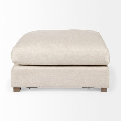 Mercana - Valence 38.6L x 38.6W x 17.7H Beige Full Size Ottoman Sectional Piece - 69113 view 6