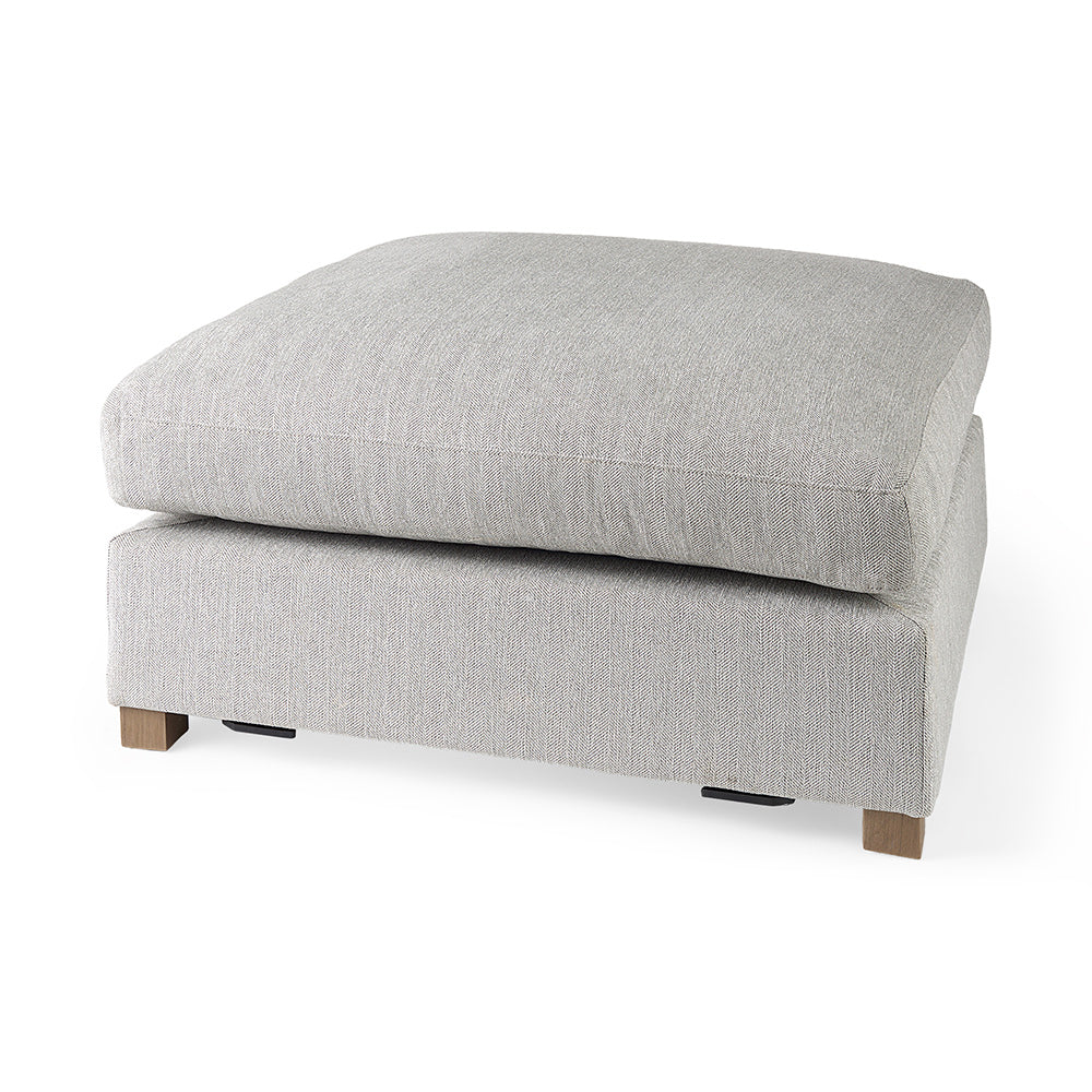 Mercana - Valence 38.6L x 38.6W x 17.7H Light Gray Full Size Ottoman Sectional Piece - 69119 view 1
