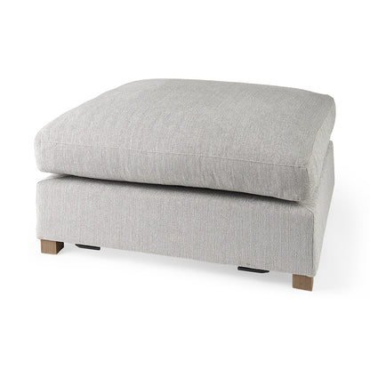Mercana - Valence 38.6L x 38.6W x 17.7H Light Gray Full Size Ottoman Sectional Piece - 69119 view 1