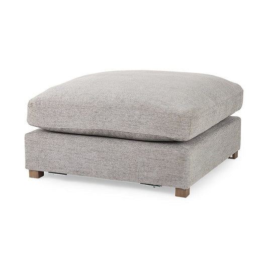 Mercana - Valence 38.6L x 38.6W x 17.7H Medium Gray Full Size Ottoman Sectional Piece - 69125 view 1