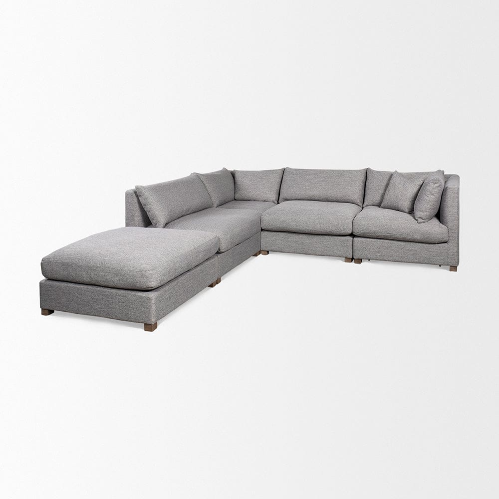 Mercana - Valence New Gray Arm Pillow Sectional Piece - 69777 view 8