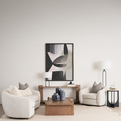 Mercana - Valentina Oatmeal Upholstered Curved Sofa - 70583 view 3