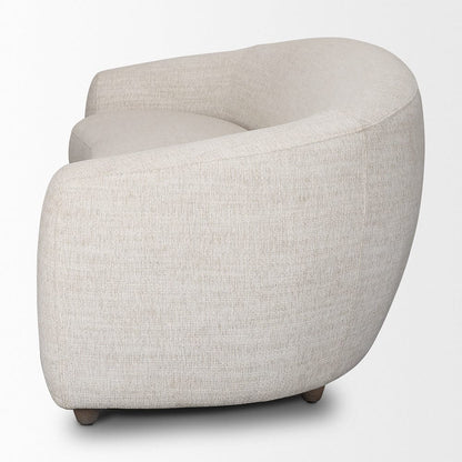 Mercana - Valentina Oatmeal Upholstered Curved Sofa - 70583 view 5