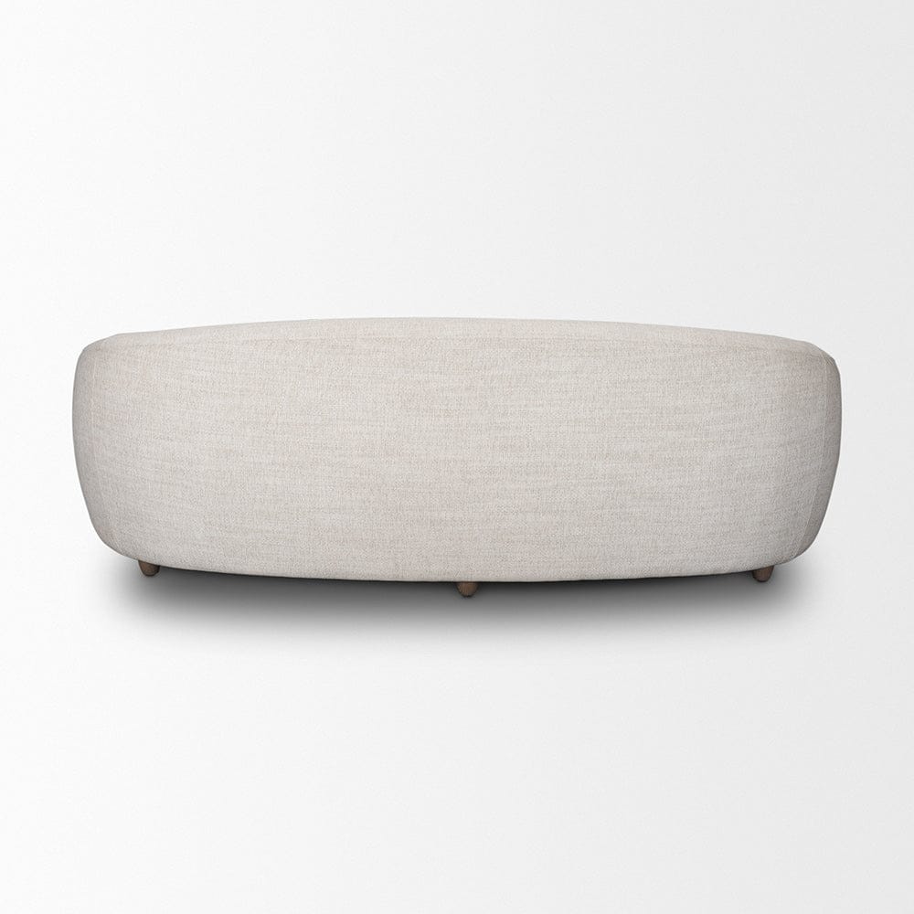 Mercana - Valentina Oatmeal Upholstered Curved Sofa - 70583 view 6