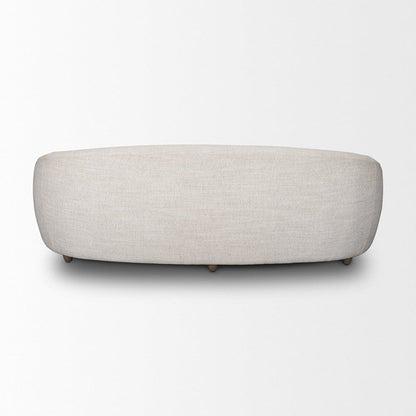 Mercana - Valentina Oatmeal Upholstered Curved Sofa - 70583 view 6