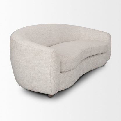 Mercana - Valentina Oatmeal Upholstered Curved Sofa - 70583 view 7