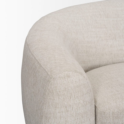 Mercana - Valentina Oatmeal Upholstered Curved Sofa - 70583 view 8