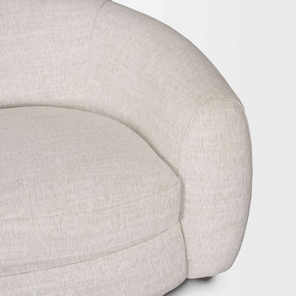 Mercana - Valentina Oatmeal Upholstered Curved Sofa - 70583 view 9