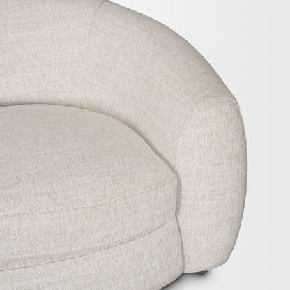 Mercana - Valentina Oatmeal Upholstered Curved Sofa - 70583 view 9