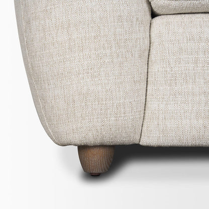 Mercana - Valentina Oatmeal Upholstered Curved Sofa - 70583 view 10