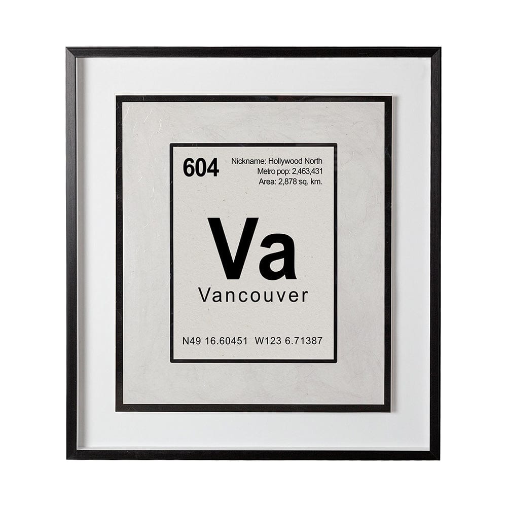 Mercana - Vancouver by Glartlab a Hand Embellished Textured Framed Art Print Matted under Glass - 13228 view 1