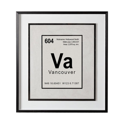 Mercana - Vancouver by Glartlab a Hand Embellished Textured Framed Art Print Matted under Glass - 13228 view 1