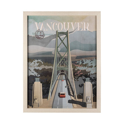Mercana - Vancouver Go Canada L by Mercana Studio a Hand Embellished Decograph Framed Art Print - 13588 view 1
