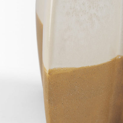 Mercana - Vania Large Off White w/ Tan Textured Ceramic Vase - 70972 view 6