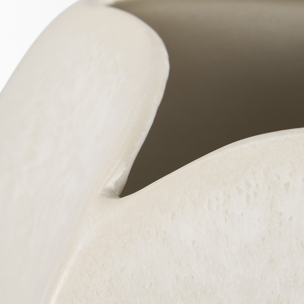 Mercana - Vania Short Off White w/ Tan Textured Ceramic Vase - 70990 view 6