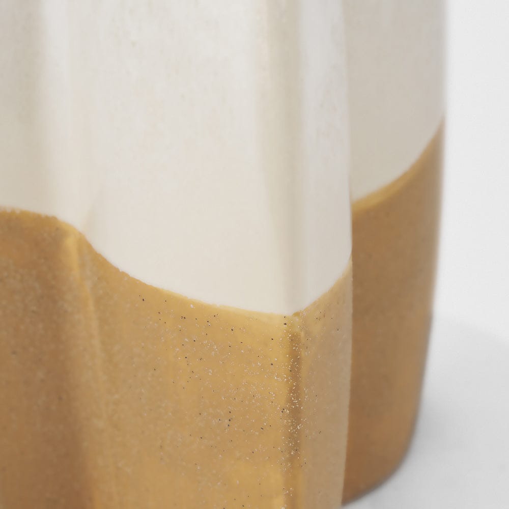 Mercana - Vania Small Off White w/ Tan Textured Ceramic Vase - 70971 view 6